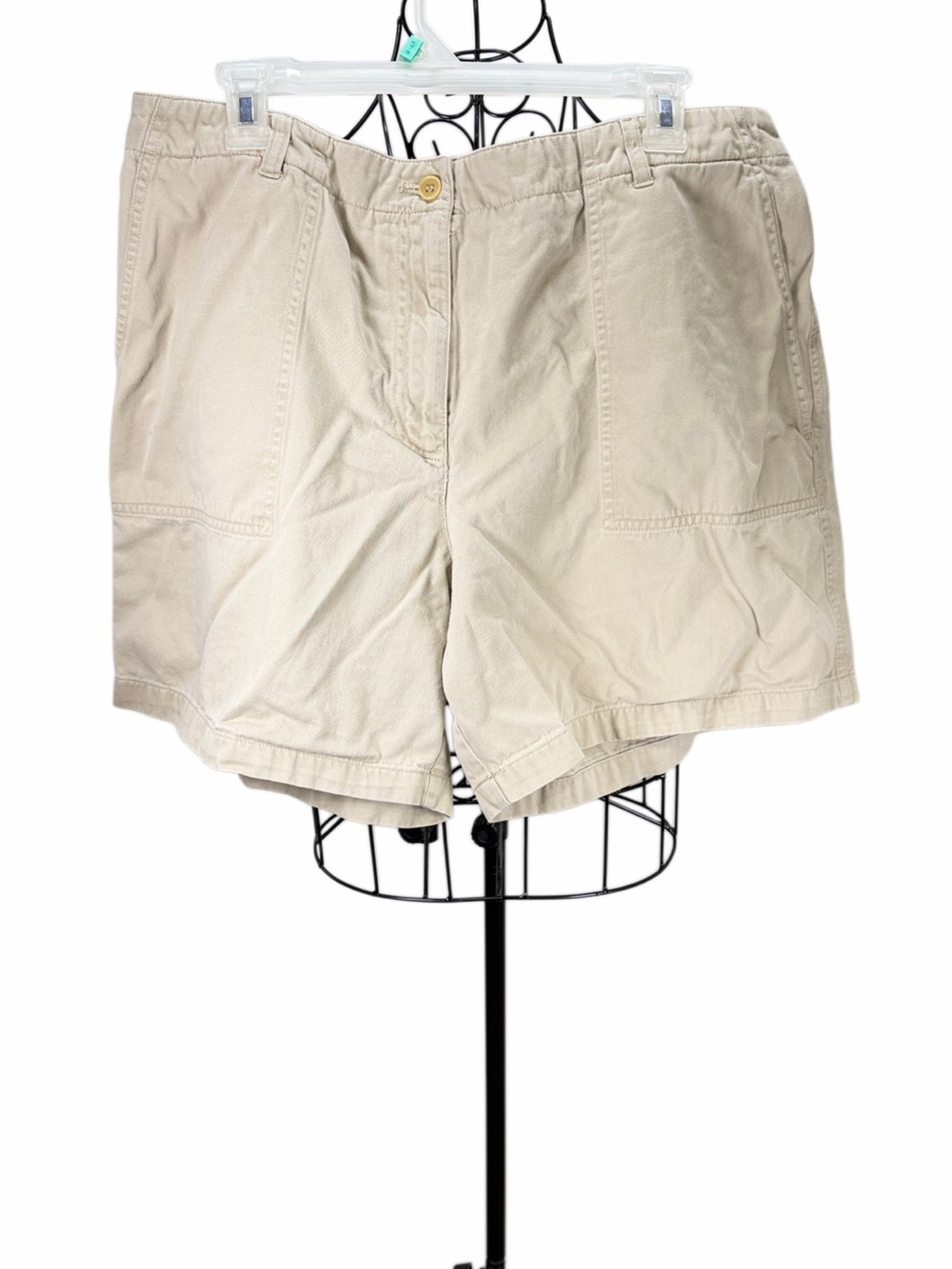 Jones New York Beige Cotton Bermuda Shorts
